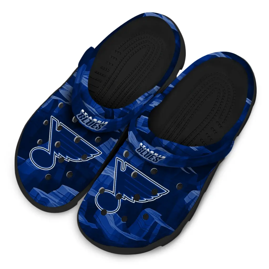 St. Louis Blues Fans Clogs - Canyon Layers Blue St. Louis Blues Fans Clogs - Canyon Layers Blue