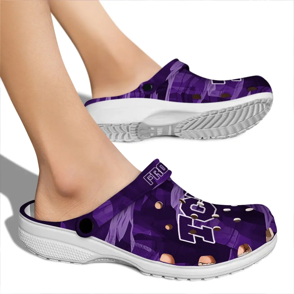 TCU Horned Frogs Fans Clogs - Canyon Layers Purple TCU Horned Frogs Fans Clogs - Canyon Layers Purple
