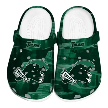 Tulane Green Wave Fans Clogs - Canyon Layers Green