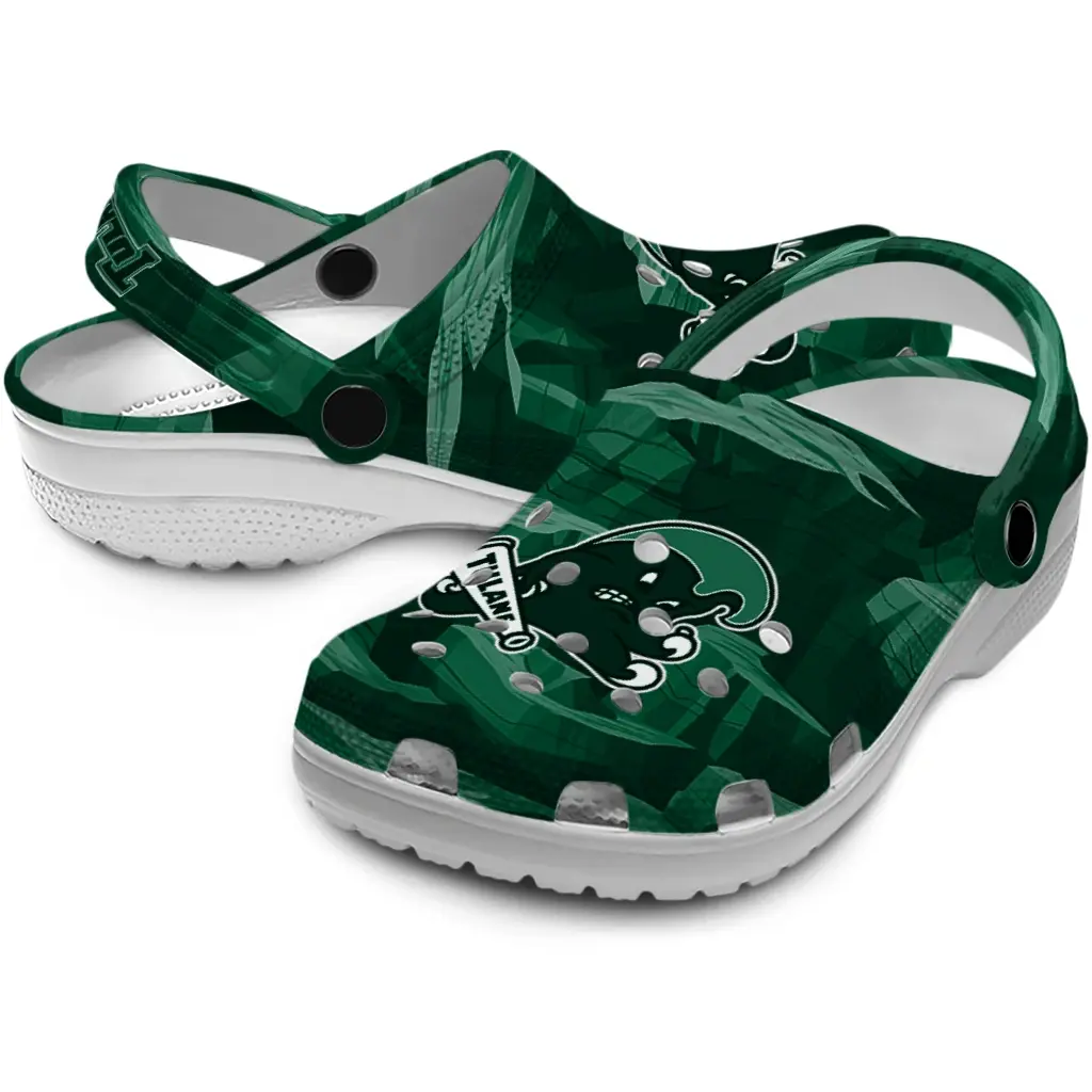 Tulane Green Wave Canyon Layers Clogs High Quality Tulane Green Wave Fans Clogs - Canyon Layers Green