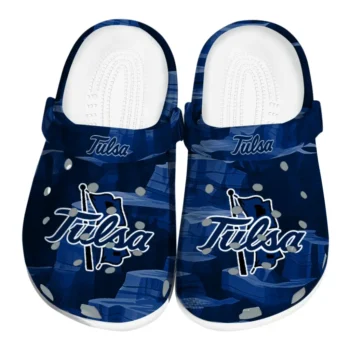 Tulsa Golden Hurricane Fans Clogs - Canyon Layers Blue