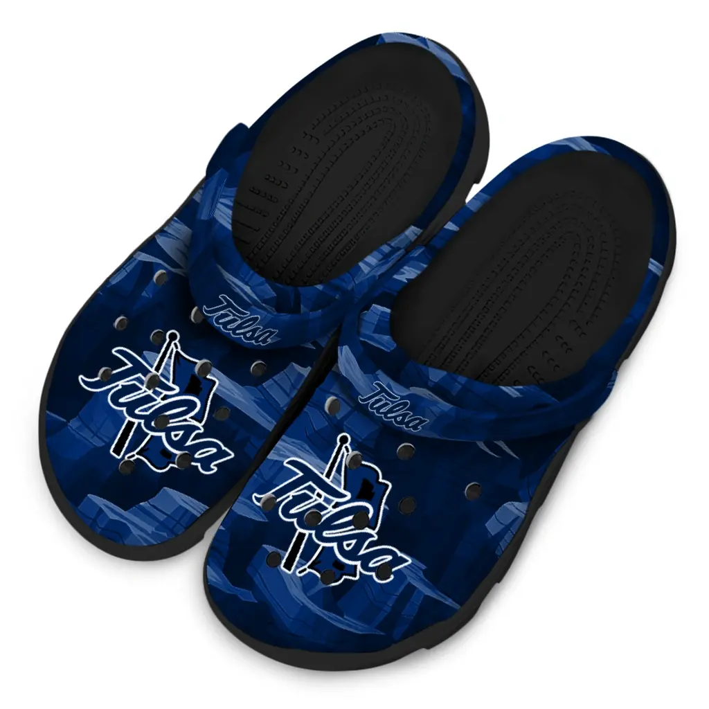 Tulsa Golden Hurricane Fans Clogs - Canyon Layers Blue Tulsa Golden Hurricane Fans Clogs - Canyon Layers Blue
