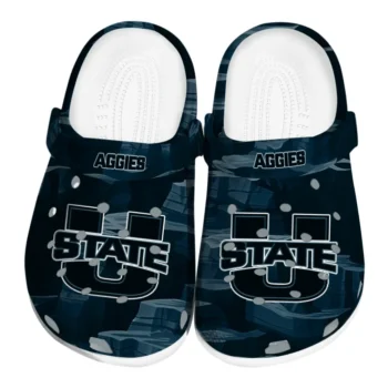 Utah State Aggies Fans Clogs - Canyon Layers Black