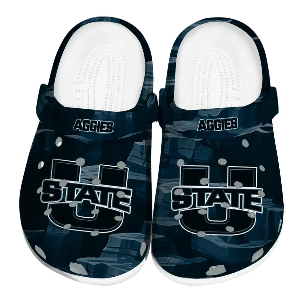 Utah State Aggies Fans Clogs - Canyon Layers Black Utah State Aggies Fans Clogs - Canyon Layers Black