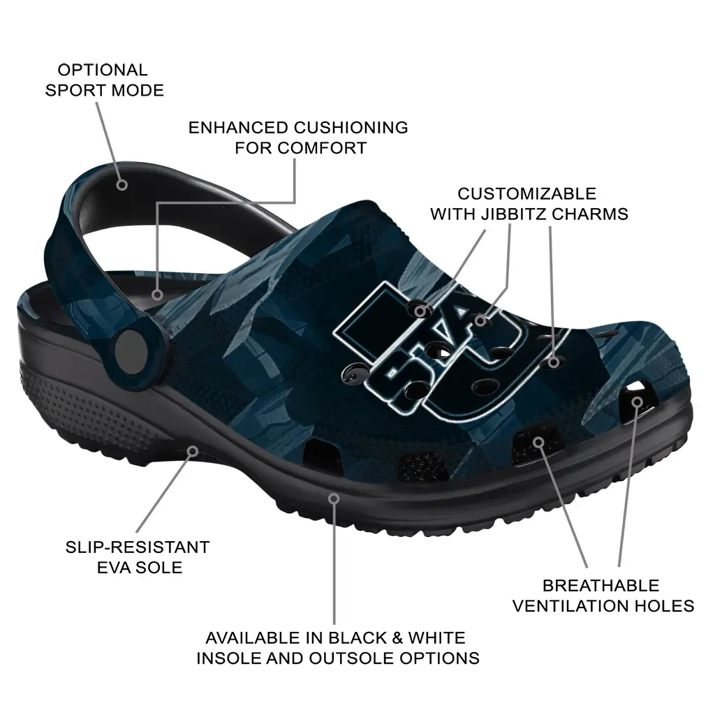 Utah State Aggies Fans Clogs - Canyon Layers Black Utah State Aggies Fans Clogs - Canyon Layers Black