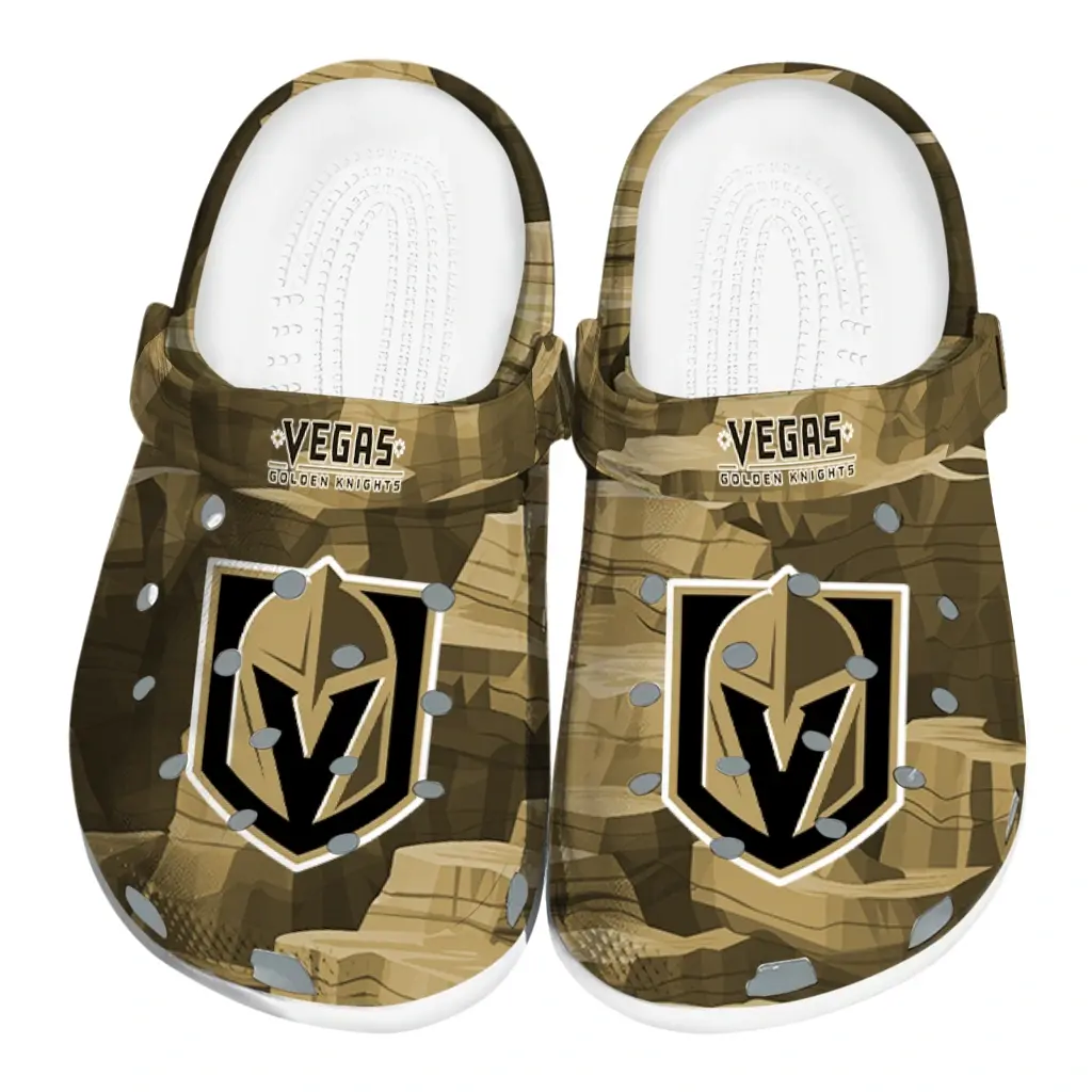 Vegas Golden Knights Fans Clogs - Canyon Layers Brown/Beige Vegas Golden Knights Fans Clogs - Canyon Layers Brown/Beige