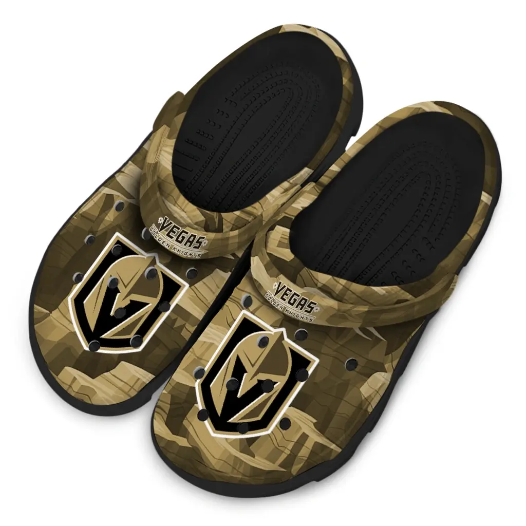 Vegas Golden Knights Fans Clogs - Canyon Layers Brown/Beige Vegas Golden Knights Fans Clogs - Canyon Layers Brown/Beige