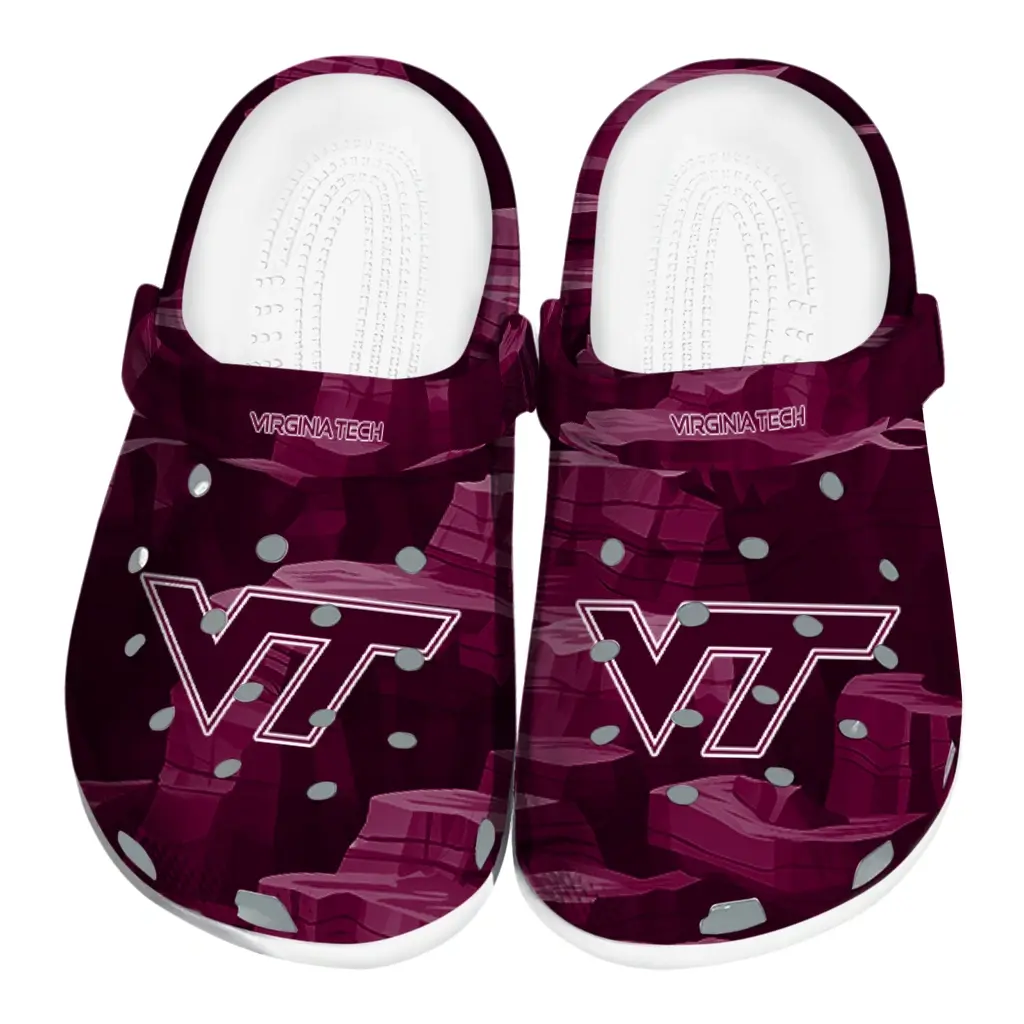 Virginia Tech Hokies Fans Clogs - Canyon Layers Maroon Virginia Tech Hokies Fans Clogs - Canyon Layers Maroon