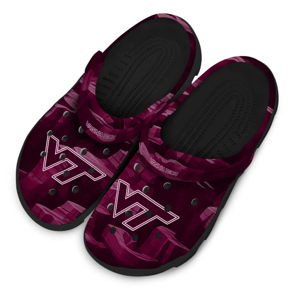 Virginia Tech Hokies Fans Clogs - Canyon Layers Maroon Virginia Tech Hokies Fans Clogs - Canyon Layers Maroon