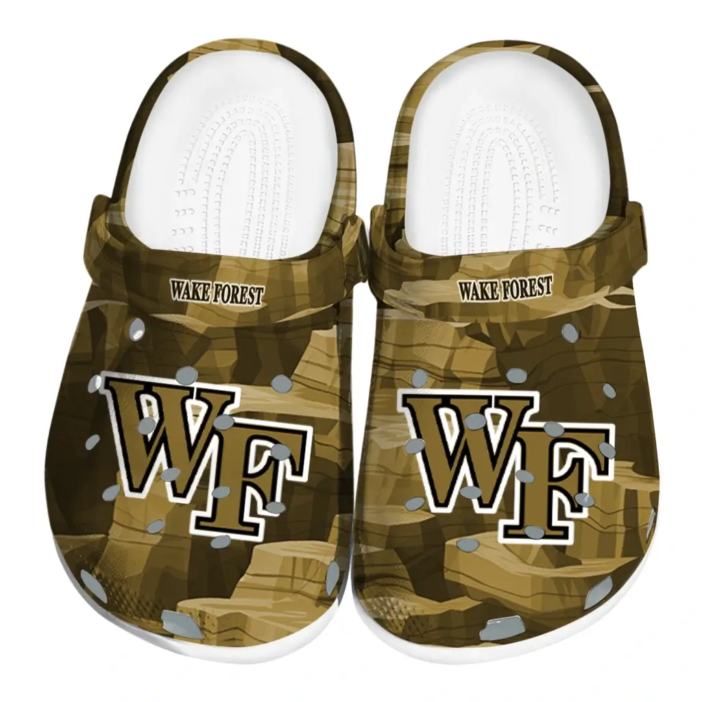 Wake Forest Demon Deacons Fans Clogs - Canyon Layers Brown Wake Forest Demon Deacons Fans Clogs - Canyon Layers Brown
