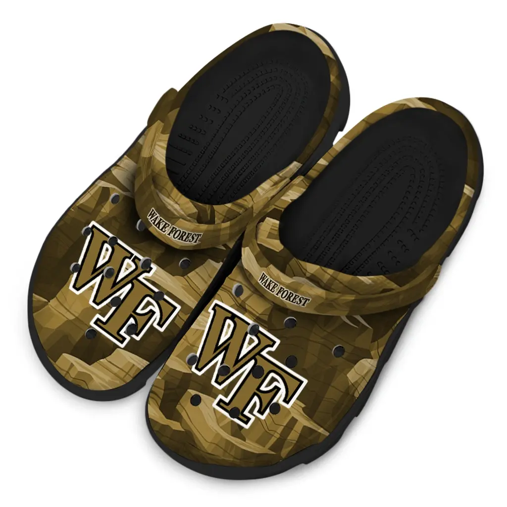 Wake Forest Demon Deacons Fans Clogs - Canyon Layers Brown Wake Forest Demon Deacons Fans Clogs - Canyon Layers Brown