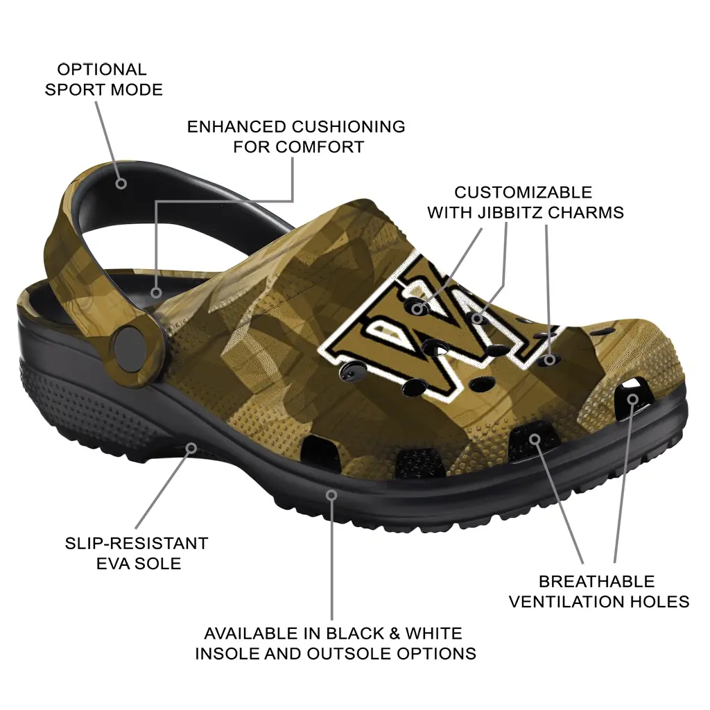 Wake Forest Demon Deacons Fans Clogs - Canyon Layers Brown Wake Forest Demon Deacons Fans Clogs - Canyon Layers Brown