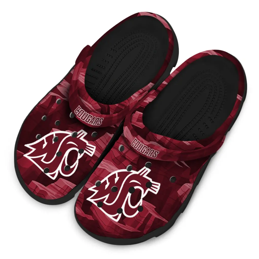 Washington State Cougars Fans Clogs - Canyon Layers Maroon Washington State Cougars Fans Clogs - Canyon Layers Maroon
