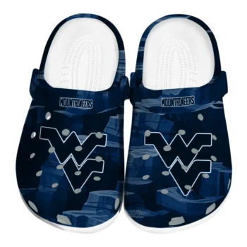 West Virginia Mountaineers Fans Clogs - Canyon Layers Blue