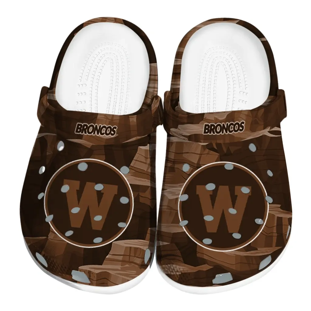 Western Michigan Broncos Fans Clogs - Canyon Layers Brown Western Michigan Broncos Fans Clogs - Canyon Layers Brown