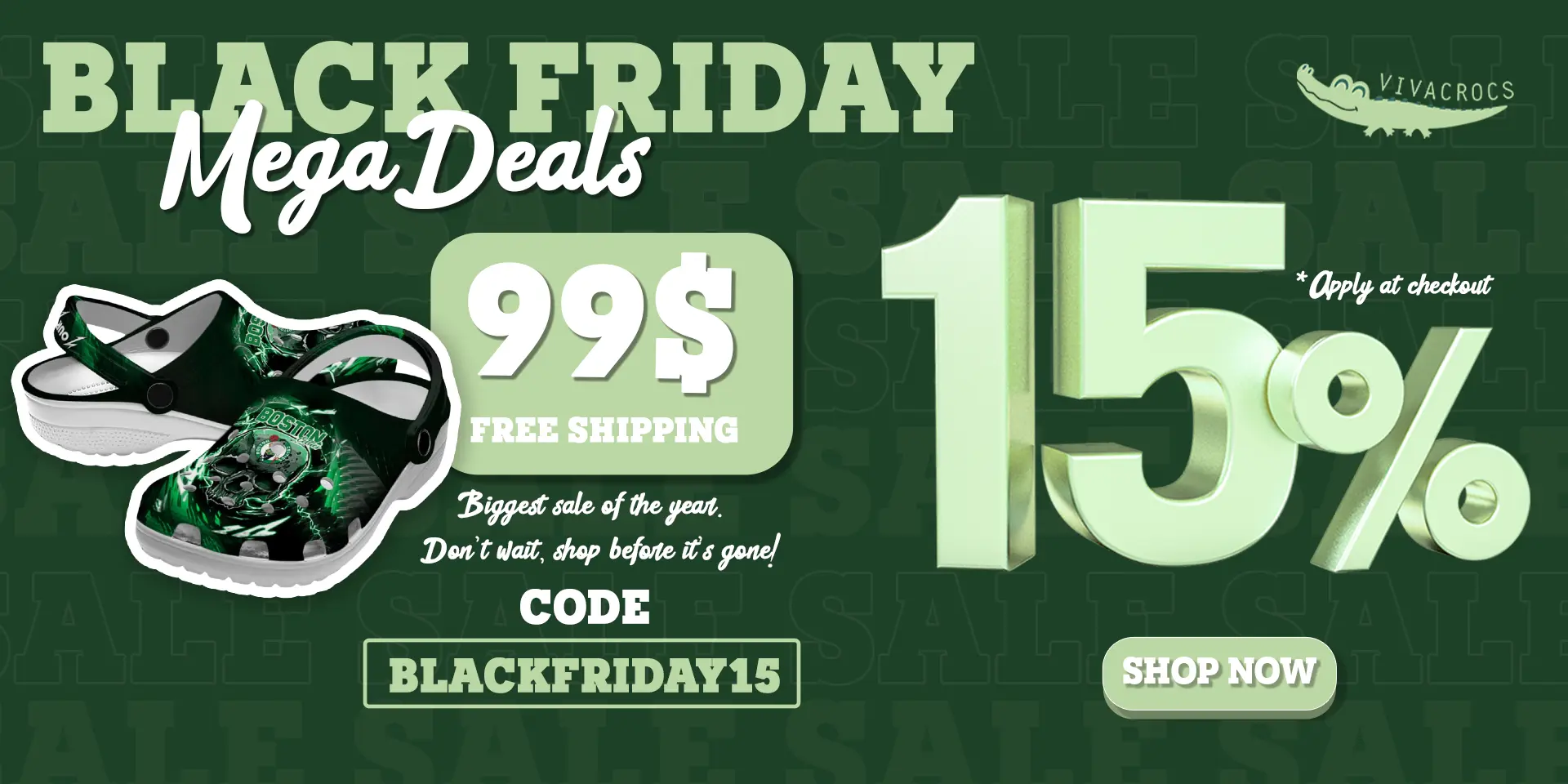 VivaCrocs Black Friday Promotion Event Banner