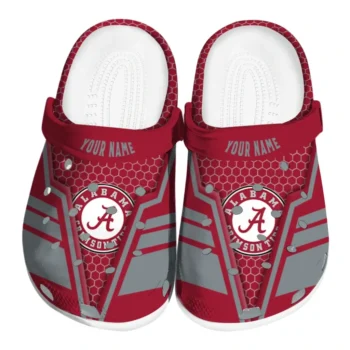 Alabama Crimson Tide Clog - Customized Hexagon Shield Crimson