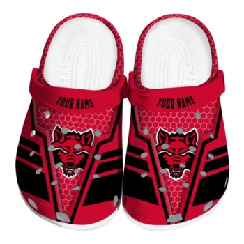 Arkansas State Red Wolves Clog - Custom Hexagon Shield Scarlet