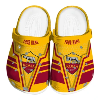AS Roma Clogs - Customized Hexagon Shield Red