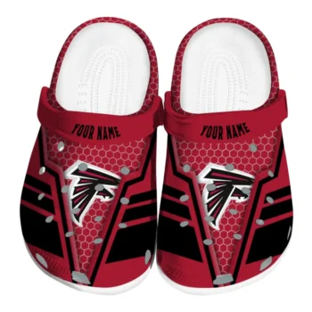 Atlanta Falcons Clog - Custom Hexagon Shield Red