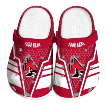 Ball State Cardinals Clog - Custom Hexagon Shield Red