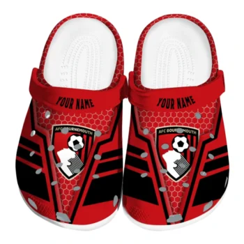 Bournemouth Clog - Customized Hexagon Shield Red