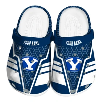 BYU Cougars Clog - Custom Hexagon Shield Blue