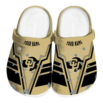 Colorado Buffaloes Clog - Custom Hexagon Shield Gold