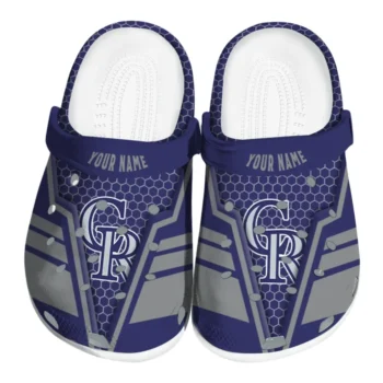 Colorado Rockies Clog - Custom Hexagon Shield Blue