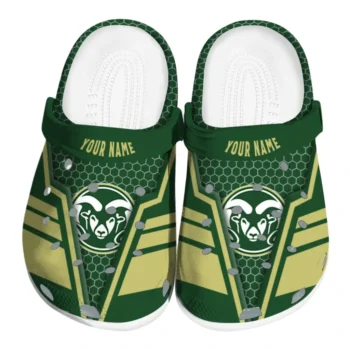 Colorado State Rams Clog - Customized Hexagon Shield Green