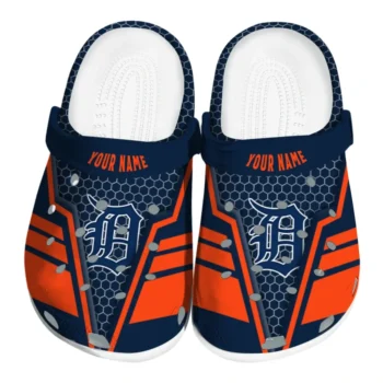 Detroit Tigers Clog - Customized Hexagon Shield Navy