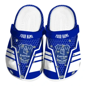 Everton Clogs - Customized Hexagon Shield Royal Blue