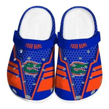 Florida Gators Clogs - Personalized Hexagon Shield Blue