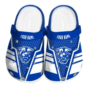 Georgia State Panthers Clogs - Custom Hexagon Shield Blue