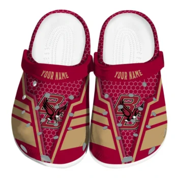 Louisiana Ragin' Cajuns Clogs - Personalized Hexagon Shield Red