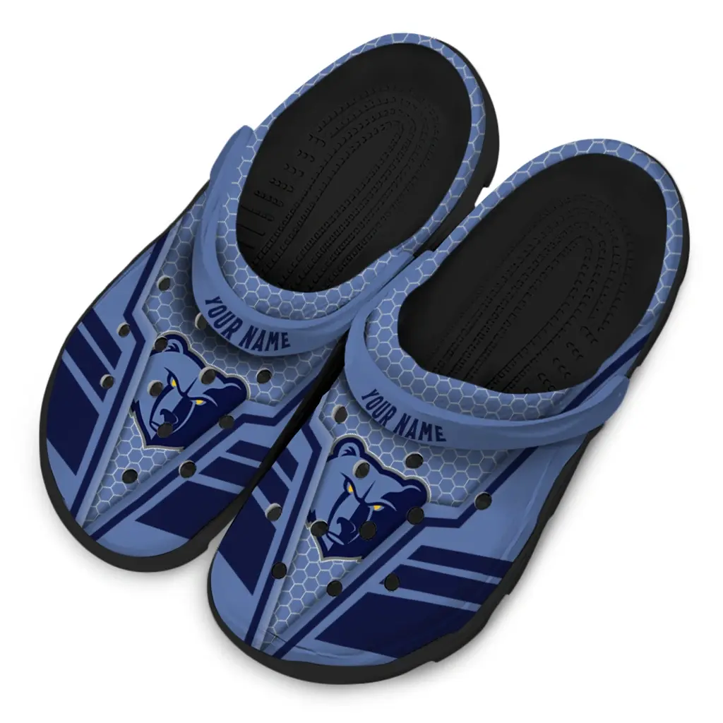 memphis-grizzlies-clog-personalized-hexagon-shield-blue-latest-model-1-1.webp