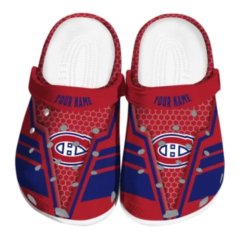 Montreal Canadiens Clog - Customized Hexagon Shield Red