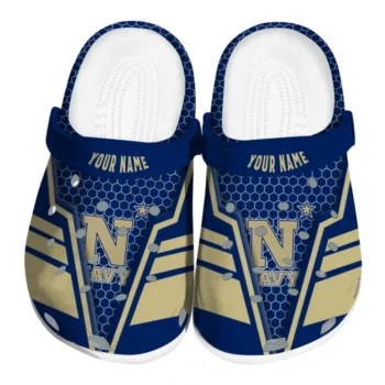 Navy Midshipmen Clog - Custom Hexagon Shield Blue