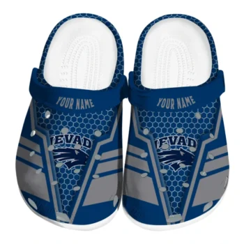 Nevada Wolf Pack Clog - Personalized Hexagon Shield Blue