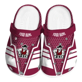 New Mexico State Aggies Clogs - Customized Hexagon Shield Crimson