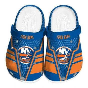 New York Islanders Clog - Customized Hexagon Shield Blue