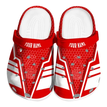 Nottingham Forest Clogs - Personalized Hexagon Shield Red
