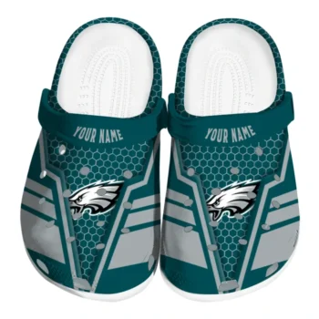 Philadelphia Eagles Clog - Custom Hexagon Shield Green