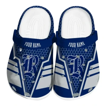 Rice Owls Clog - Customized Hexagon Shield Navy Blue