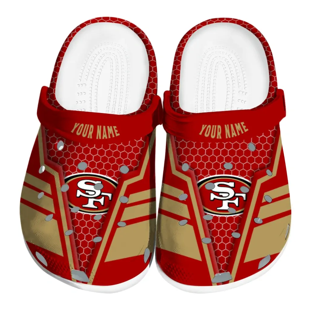 san-francisco-49ers-clog-personalized-hexagon-shield-red-best-selling-1-1.webp san francisco 49ers clog personalized hexagon shield red best selling 1 1