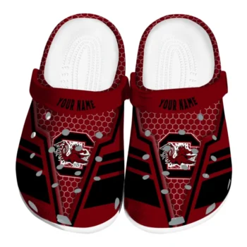 South Carolina Gamecocks Clogs - Customized Hexagon Shield Garnet