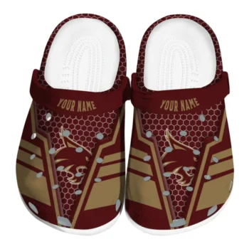 Texas State Bobcats Clog - Customized Hexagon Shield Maroon