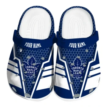 Toronto Maple Leafs Clogs - Customized Hexagon Shield Blue