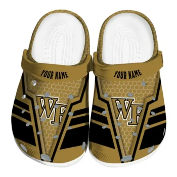 Wake Forest Demon Deacons Clog - Custom Hexagon Shield Gold