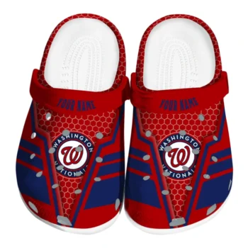 Washington Nationals Clog - Custom Hexagon Shield Red